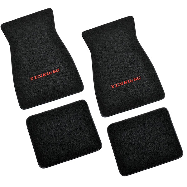 1968 Chevrolet Nova/Chevy II NEW YENKO / SC RED EMBROIDERED FLOOR MATS - SET OF 4 | IN1011Z