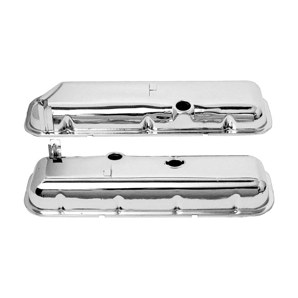 1968 Chevrolet Chevelle/Malibu VALVE COVERS BIG BLOCK WITH DRIPPERS & WITH POWER BRAKES (CHROME WITH SLANT) - PR | EN2881C