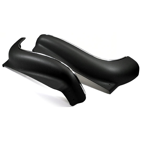1969 Pontiac GTO/LeMans/Tempest BUCKET SEAT PLASTIC SEAT APRONS (INJECTION MOLDED) - BLACK - PR | IN4261Z