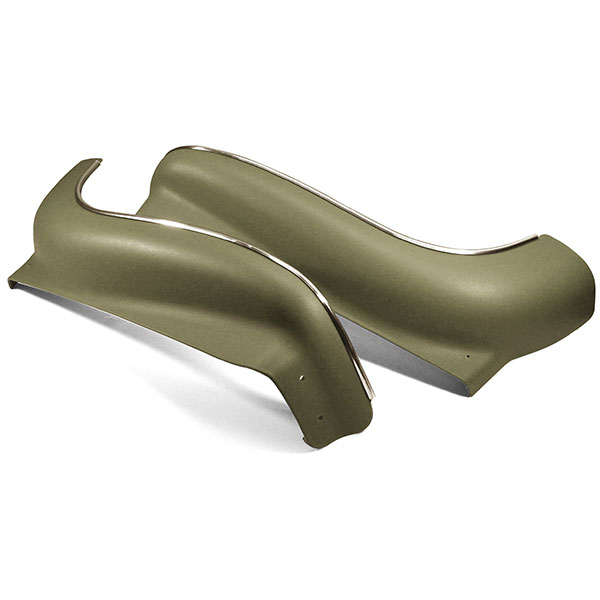 1967 Pontiac Grand Prix 69-UP BUCKET SEAT PLASTIC SEAT APRONS (INJECTION MOLDED) - IVY GOLD - PR | IN80832Z