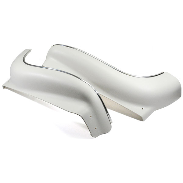 1972 Pontiac GTO/LeMans/Tempest BUCKET SEAT PLASTIC SEAT APRONS (INJECTION MOLDED) - OFF WHITE - PR | IN4270Z