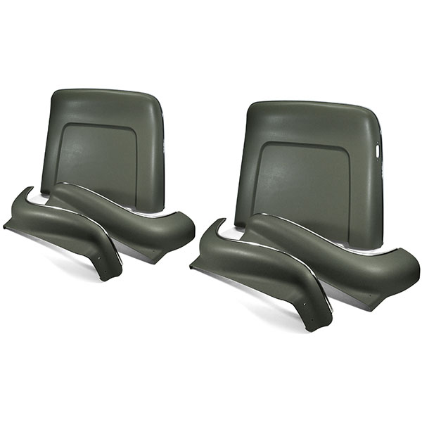 1971 Buick Skylark/GS/Regal/GN SEAT BACK & APRON KIT (DARK GREEN) 70-72 WITH RECLINING PASSENGER SEAT - 6 PIECES | IN2250Z