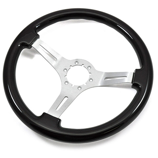 1978 Oldsmobile Full Size AFTERMARKET STEERING WHEEL (BLACK WOOD WHEEL WITH BRUSHED SILVER SPOKES, 14'' OUTSIDE DIAMETER) | ST3074Z