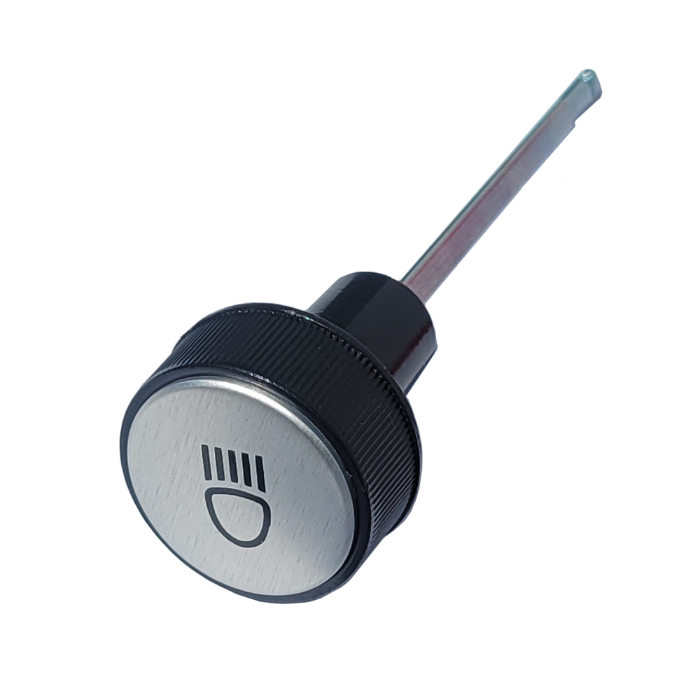 1986 Chevrolet Monte Carlo STAINLESS HEADLAMP SWITCH KNOB AND SHAFT W/ LIGHT LOGO - GM # 14022019 | IN9668C
