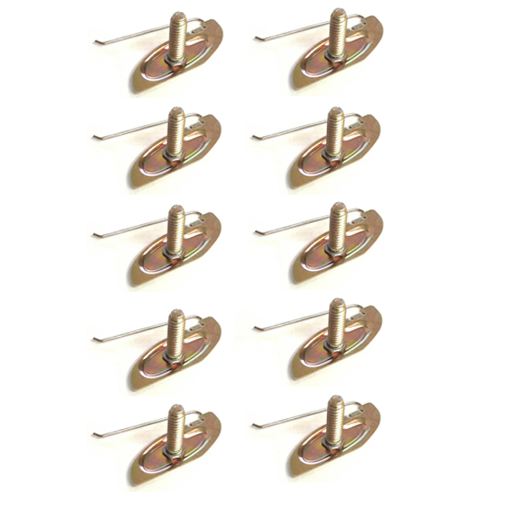 1969 Oldsmobile Cutlass/442/F85 METAL SPRING CLIP WITH STUD FOR BODY SIDE (10 PIECE) - STUD SIZE 10-24 3/4'' & PLATE SIZE 1/2'' X 1.39'' | XP5605Z