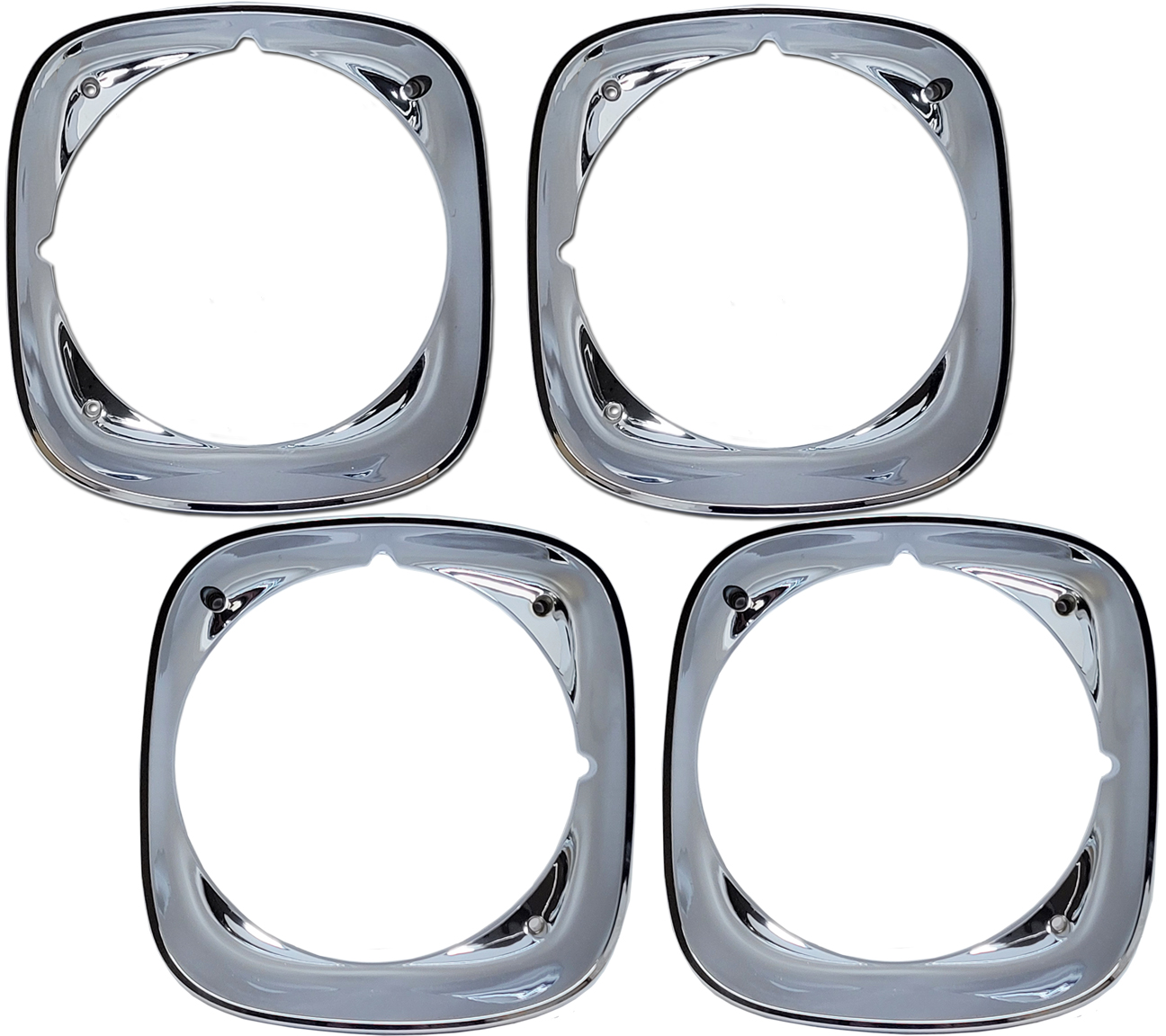 1970 Pontiac GTO/LeMans/Tempest GTO CHROME HEADLAMP BEZEL SET OF 4 (2 LH AND 2 RH) | GH6855G