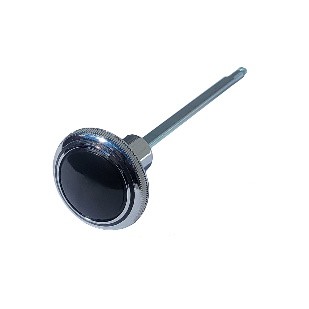 1969 Chevrolet El Camino BLACK WITH CHROME HEADLAMP SWITCH KNOB AND SHAFT - GM # 3954210 | IN3732C