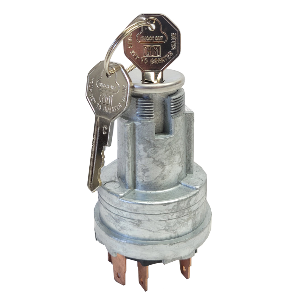 1968 Pontiac GTO/LeMans/Tempest IGNITION SWITCH (NEW SWITCH WITH 8 TERMINALS ON BACK - REPLACES GM #1116693 - INCLUDES OEM EARLY STYLE KEY TUMBLER) | EL6693G