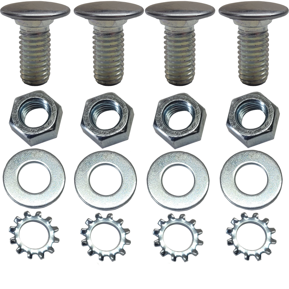 1971 Chevrolet Nova/Chevy II BUMPER BOLT SET FRONT (4 CARRIAGE BOLTS, 4 STAR WASHERS, 4 FLAT WASHERS AND 4 HEX NUTS) - EA | BP1223N