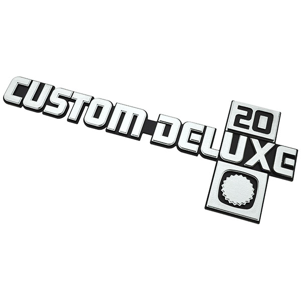 1982 GM Truck SQUARE BODY CHEVROLET TRUCK FENDER EMBLEM â€œCUSTOM DELUXE 20â€ GM # 14051846 | 14051846
