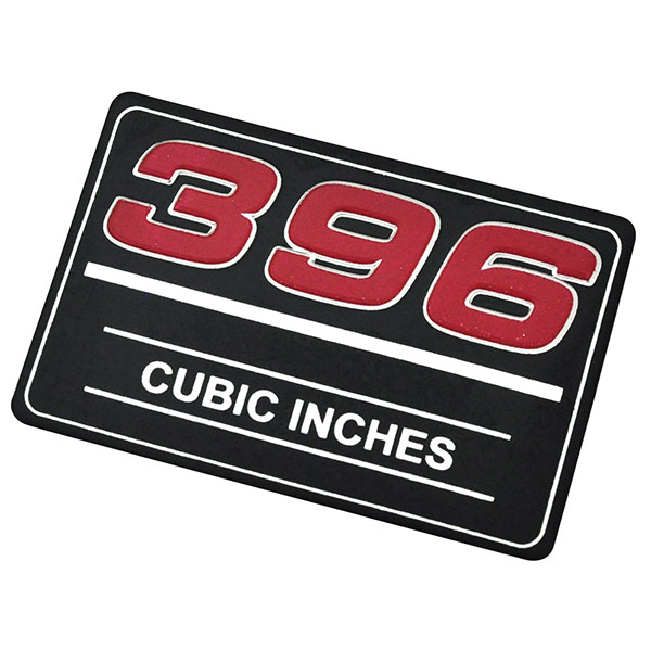 1977 Chevrolet Monza/Vega CHEVROLET 396 CUBIC INCH VALVE COVER METAL INSERT DECAL GM# 12393650 | DC2612Z