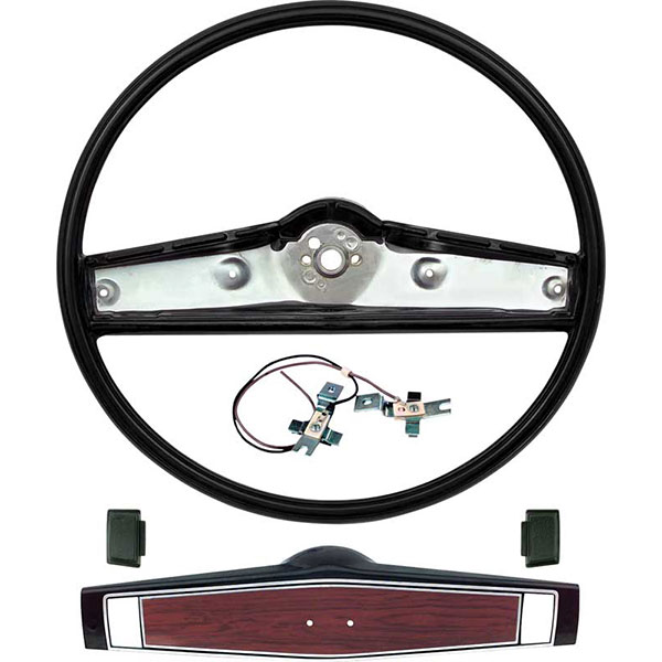 1969 Chevrolet Nova/Chevy II STEERING WHEEL KIT WITH CHERRYWOOD CENTER SHROUD | ST4103C