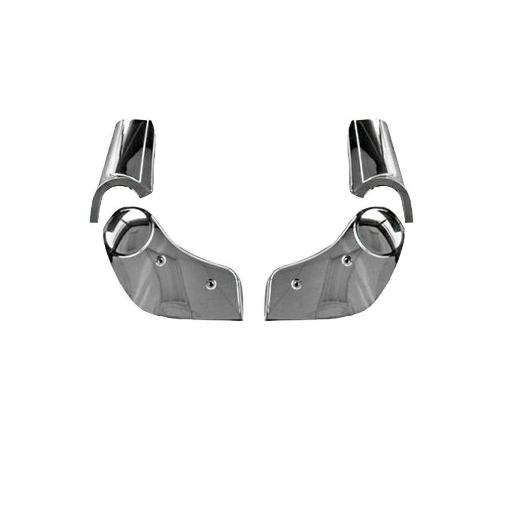 1986 Oldsmobile Cutlass/442/F85 SEAT HINGE COVER SETS W/ RECLINING BUCKET SEAT 4 PIECE RIGHT HAND- CHROME GM 20094718 / 3071360 | IN2165T