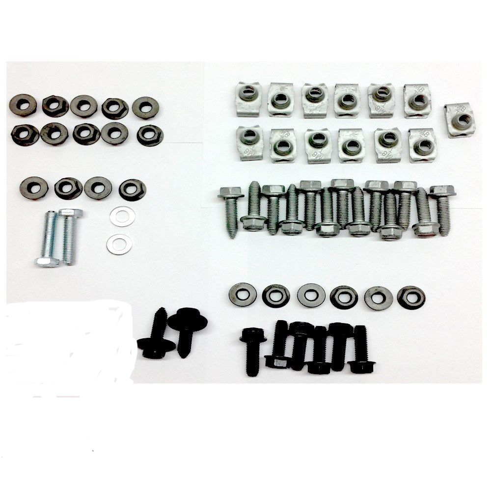 1986 Chevrolet El Camino REAR BUMPER MOUNTING KIT WITH OUT GUARDS AND WITH IMPACT STRIP- 58 PIECE KIT | HB71313E