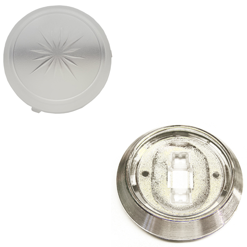 1974 Pontiac GTO/LeMans/Tempest ROUND DOME LAMP LENS & BASE SET - GM 20030351 & 8732777 | IN2503Z