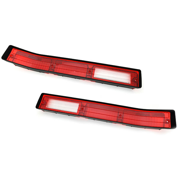 1972 Buick Skylark/GS/Regal/GN TAIL LIGHT LAMP LENS PAIR WITH BLACK TRIM - GM 5964017 & 5964018 | XL4843S