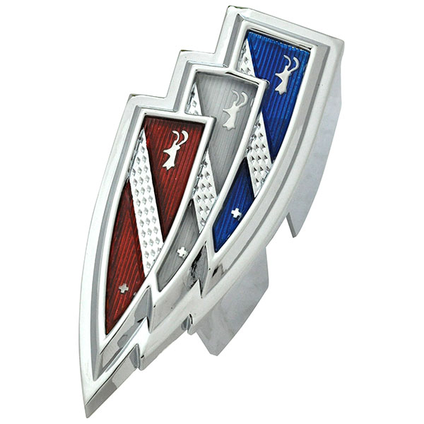 1970 Buick Skylark/GS/Regal/GN CENTER GRILL EMBLEM CHROME WITH TRISHIELD PLASTIC INSERT GM 1394601 | 1394601