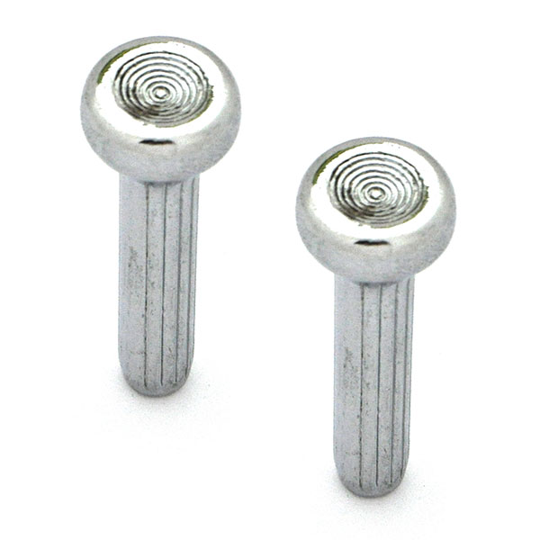1969 Pontiac Grand Prix 69-UP DOOR LOCK KNOB DIE-CAST CHROME PLATED OEM FACTORY (GM # 8740200) PAIR | 8740200
