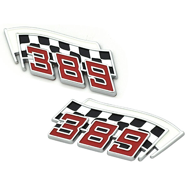 1966 Pontiac GTO/LeMans/Tempest PONTIAC 389 FLAGS FENDER EMBLEMS PAIR | EM1004Z