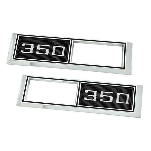 1968 Chevrolet Chevelle/Malibu FRONT MARKER LIGHT CHROME BEZELS (ENGINE SIZE 350) PAIR | XL4999C