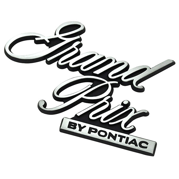 1976 Pontiac Grand Prix 69-UP GRAND PRIX TRUNK LID/DECK LID EMBLEM PLATE (GM # 1700916) (CAST # 491133) | 1700916
