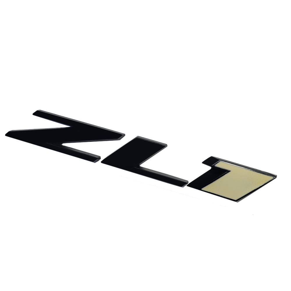 2010 Chevrolet Camaro NEW ZL1 GRILLE, FENDER, TRUNK EMBLEM MATTE BLACK AND WHITE (STICK ON) | EM1010R