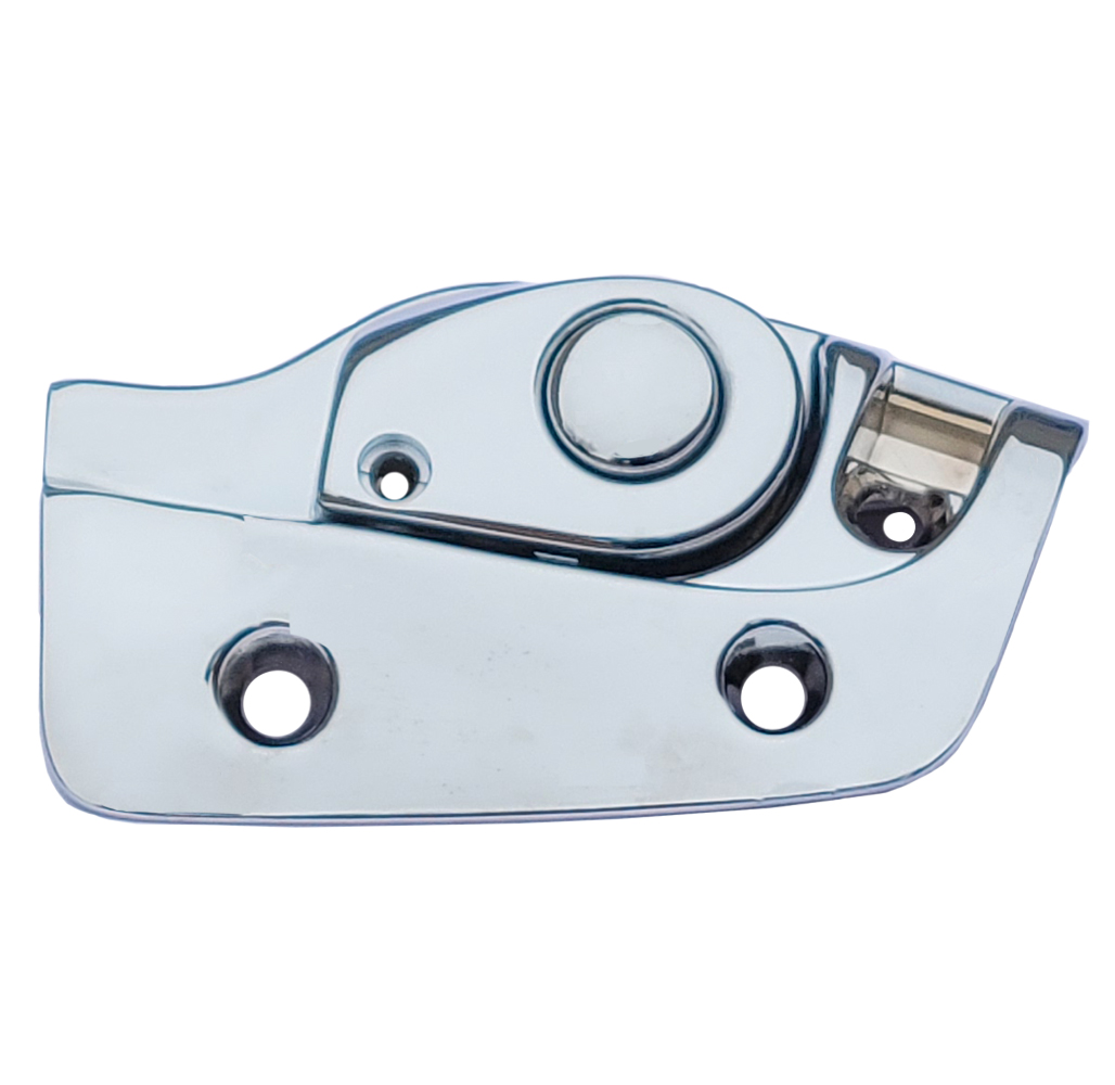 1970 Cadillac Cars SUNVISOR SUPPORT/TOP LATCH RECEPTACLE (CHROME - WILL WORK ON 1965 SECOND DESIGN ONLY) - RH | CV10802P