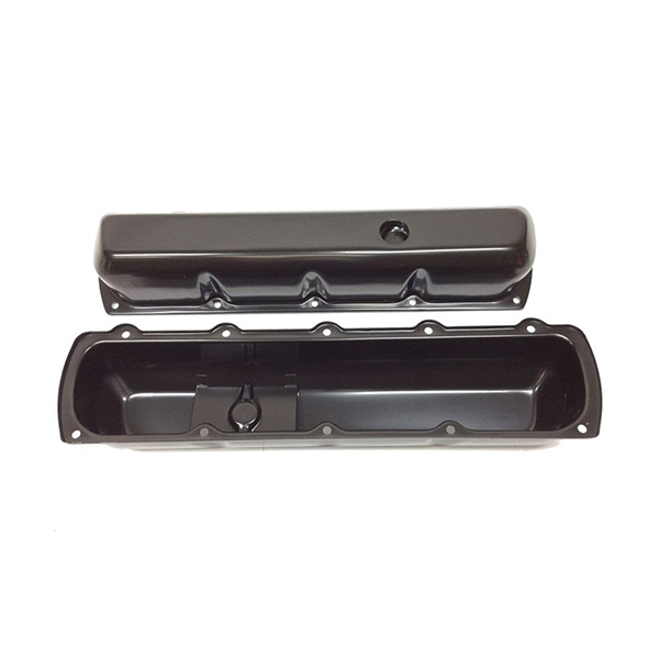 1964 Oldsmobile Full Size STOCK LOOKING TALL VALVE COVERS - BLACK - PAIR | EN1007T