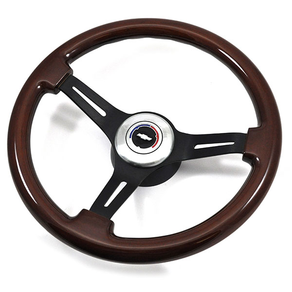 1967 Chevrolet El Camino AFTERMARKET STEERING WHEEL KIT (WOOD WHEEL WITH BLACK ANODIZED SPOKES, 14'' OUTSIDE DIAMETER) | ST7154C