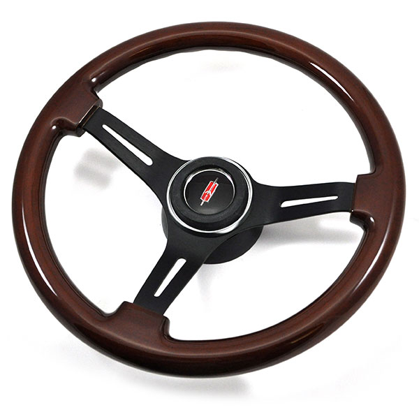 1967 Oldsmobile Full Size AFTERMARKET STEERING WHEEL KIT (WOOD WHEEL WITH BLACK ANODIZED SPOKES, 14 | ST0590T