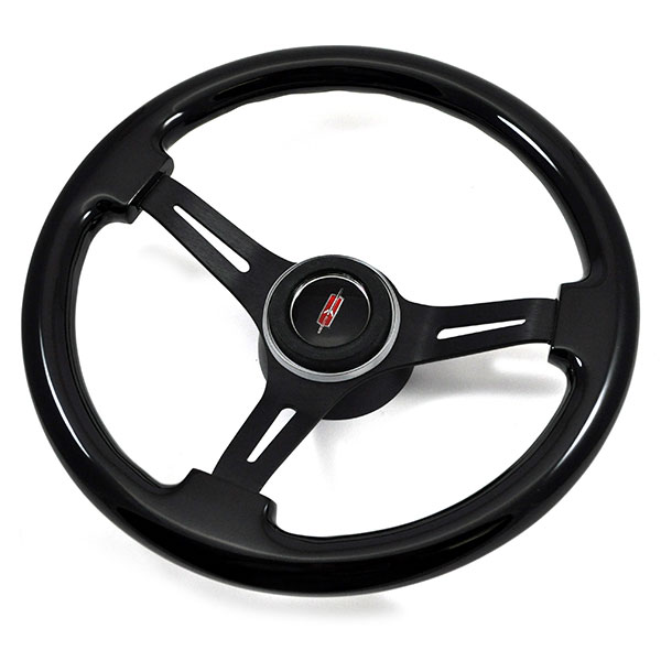 1968 Oldsmobile Full Size AFTERMARKET STEERING WHEEL KIT (DARK BLACK WOOD WHEEL WITH BLACK ANODIZED SPOKES, 14 | ST9431T