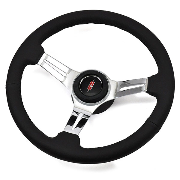 1968 Oldsmobile Full Size AFTERMARKET STEERING WHEEL KIT (BLACK LEATHER WHEEL WITH CHROME SPOKES, 14 | ST7797T