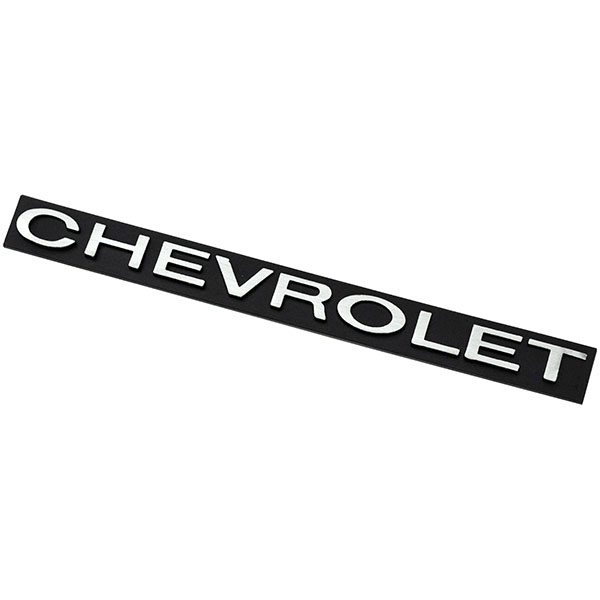 1972 Chevrolet Impala/Caprice/Bel Air â€œCHEVROLETâ€ CHROME AND BLACK GRILLE EMBLEM WITH PINS GM # 6263032 | 6263032