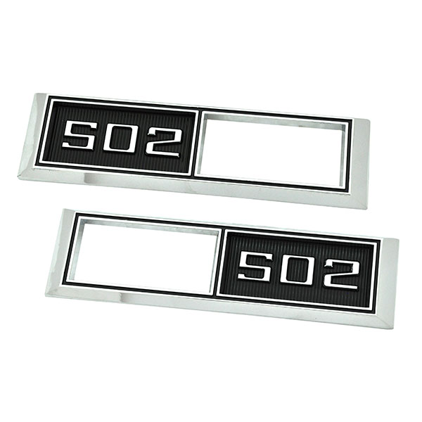 1968 Chevrolet El Camino FRONT MARKER LIGHT CHROME BEZELS (ENGINE SIZE 502) PAIR | XL5002C