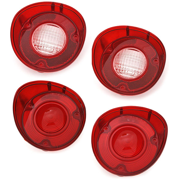 1972 Chevrolet Chevelle/Malibu TAIL LAMP AND BACK UP LAMP LENS SET WITHOUT CHROME - 4PC | XL1280V