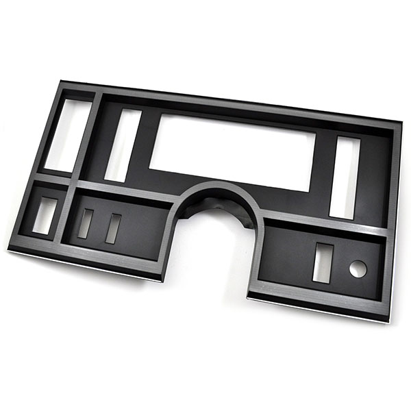 1987 Buick Skylark/GS/Regal/GN DASH INSTRUMENT CLUSTER BEZEL TRIM WITH LIGHT BAFFLE BLACK WITH SILVER TRIM GM # 25515747 | 25515747