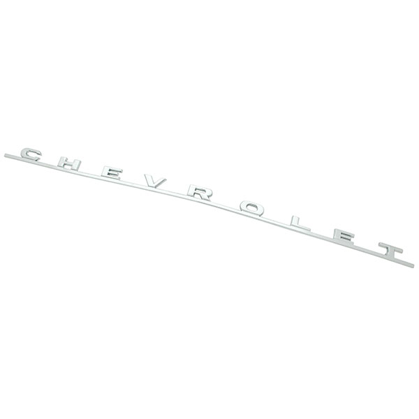 1962 Chevrolet Impala/Caprice/Bel Air TRUNK MOLDING SCRIPT EMBLEM â€œCHEVROLETâ€ â€“ EA | EM1535P