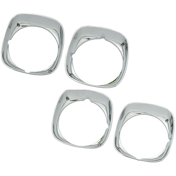 1969 Pontiac Firebird/TransAm HEADLAMP BEZEL (INNER & OUTER CHROME) GM # 9796576 9796577 9796578 9796579 â€“ SET OF 4 | GH9796F