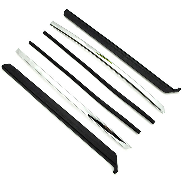 1972 Pontiac Grand Prix 69-UP QUARTER WINDOW VERTICAL CHROME CHANNEL TRIP WEATHERSTRIP KIT | XP4863A