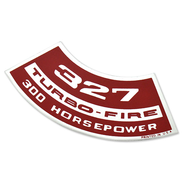 1985 Chevrolet Monte Carlo 327 TURBO-FIRE 300 HP AIR CLEANER DECAL (DC0004) 3903397 MADE IN THE USA | DC1496C