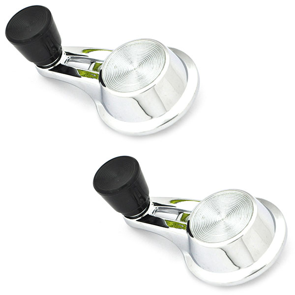 1963 Chevrolet Impala/Caprice/Bel Air VENT WINDOW HANDLE DOUBLE ARM (BLACK KNOB) IMPALA & BELAIR - PAIR | IN3688P