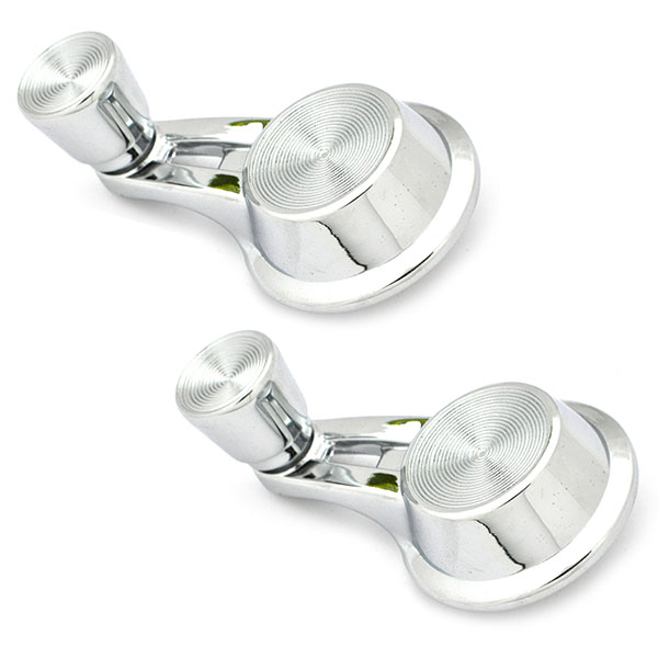 1964 Chevrolet Corvette VENT WINDOW HANDLE DOUBLE ARM (CHROME KNOB) - PAIR | IN3268Z
