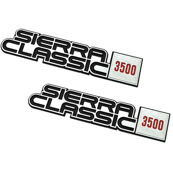 1987 GM Truck SIERRA CLASSIC 3500 TRUCK FRONT FENDER EMBLEM GM 14051863 â€“ PR | EM1711K