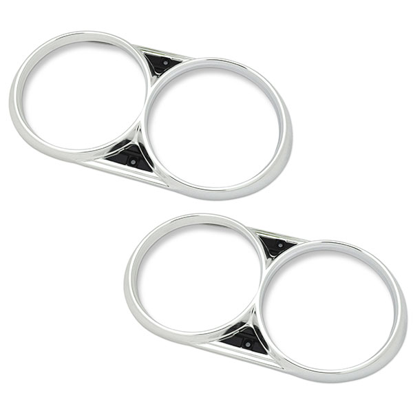 1964 Pontiac GTO/LeMans/Tempest HEADLIGHT OE ALUMINUM BEZELS WITH BLACK INSERTS â€“ PR | GH6037G