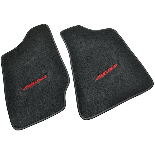 1984 GM Truck CARPETED FRONT FLOOR MATS SYCLONE RED EMBROIDERED LOGO | IN6024K
