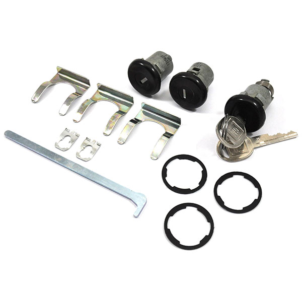 1964 Chevrolet Chevelle/Malibu BLACK FACED DOOR & TRUNK LOCK KIT