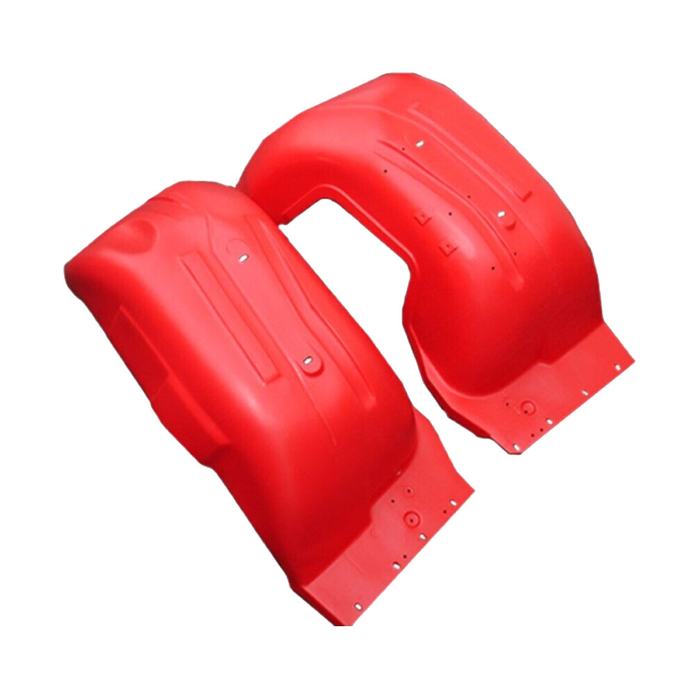 1971 Oldsmobile Cutlass/442/F85 RED FRONT INNER FENDER SKIRT WELLS (PLASTIC) PAIR MADE IN THE USA | BP1088T