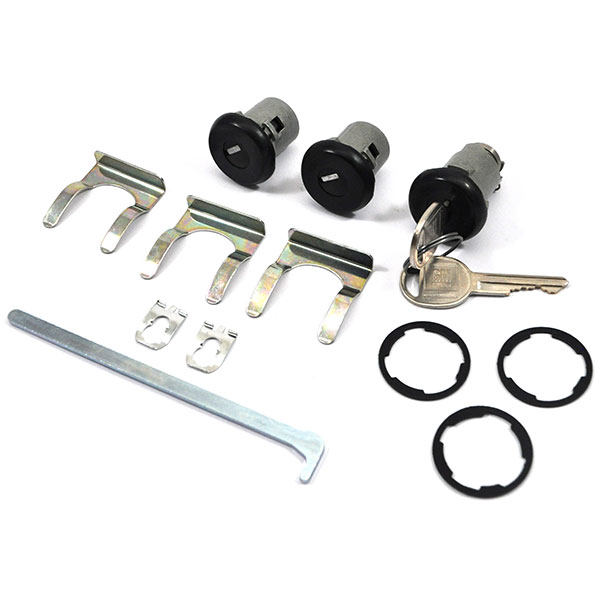 1967 Buick Skylark/GS/Regal/GN BLACK FACED DOOR & TRUNK LOCK KIT - LATER KEY 136B | KL4568Z
