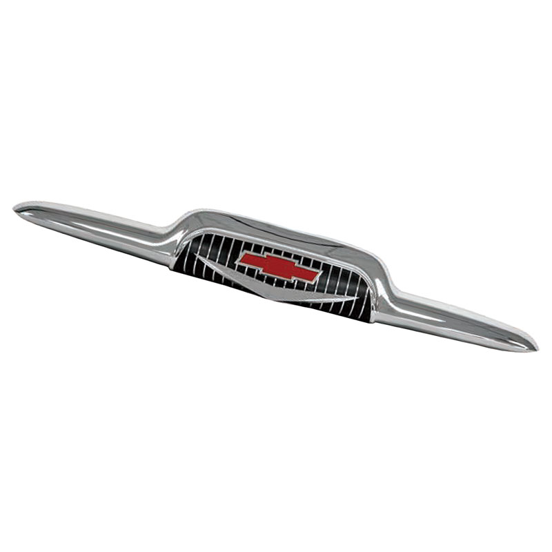 1956 GM Truck FRONT HOOD HEADER EMBLEM CHROME | EM1275K