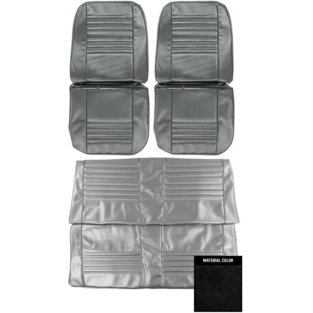 1966 Chevrolet Chevelle/Malibu STANDARD FRONT BUCKETS & REAR BENCH SEAT COVER COMPLETE SET (CONVERTIBLE) - SET | IN2897V